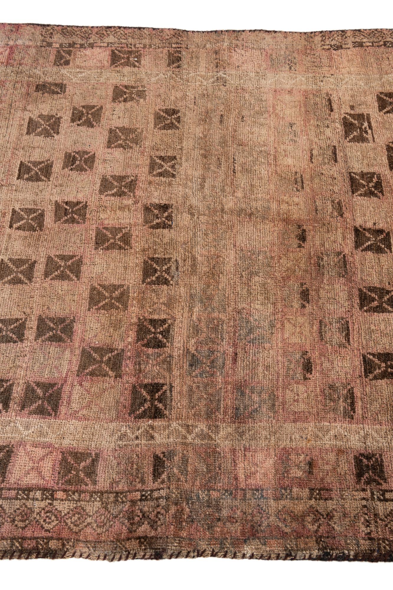 3' 10 x 5' 10 Hand Knotted Ultra Vintage Persian Wool Rug