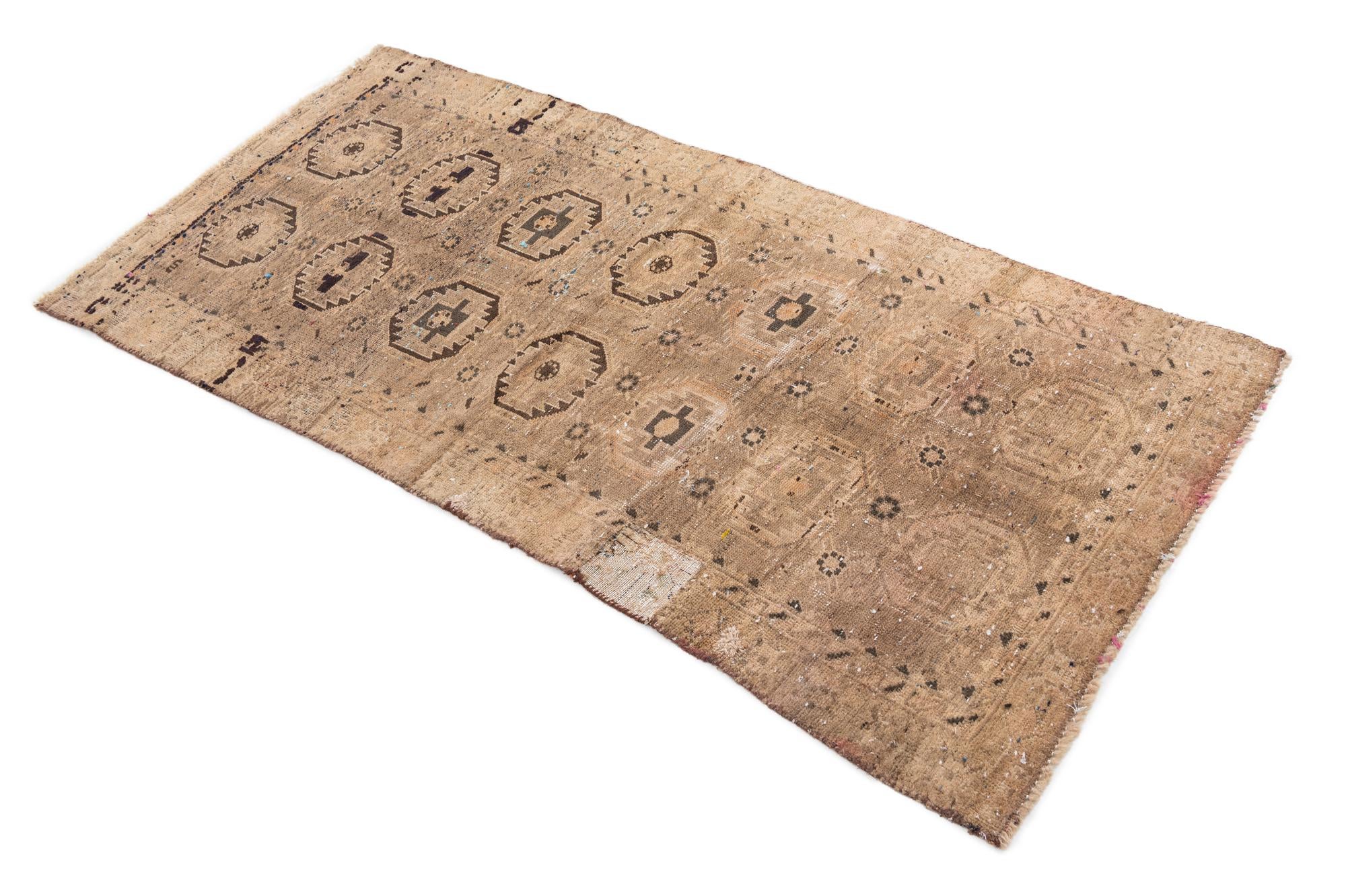 2' 8 x 5' Hand Knotted Ultra Vintage Persian Wool Rug