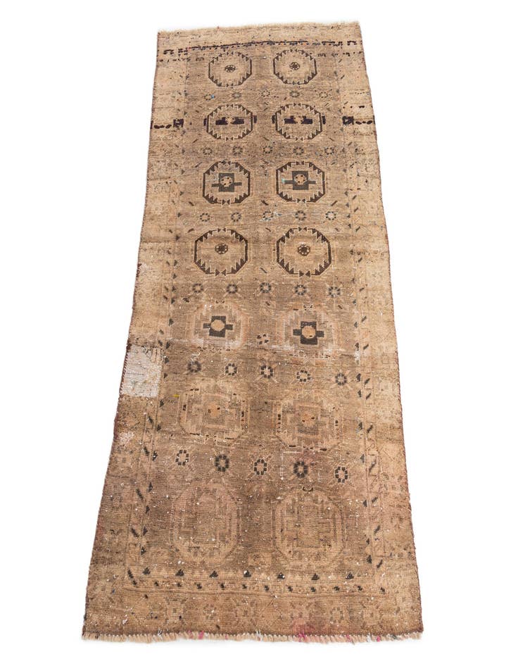 Detail image of 2' 8 x 5'  Hand Knotted Ultra Vintage Persian Wool Rug