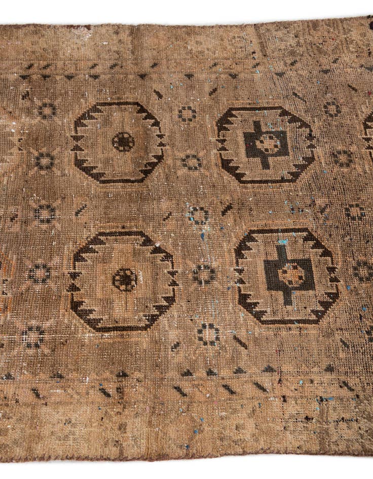 Detail image of 2' 8 x 5'  Hand Knotted Ultra Vintage Persian Wool Rug