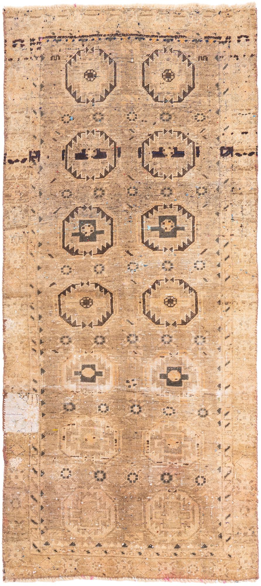 2' 8 x 5' Hand Knotted Ultra Vintage Persian Wool Rug