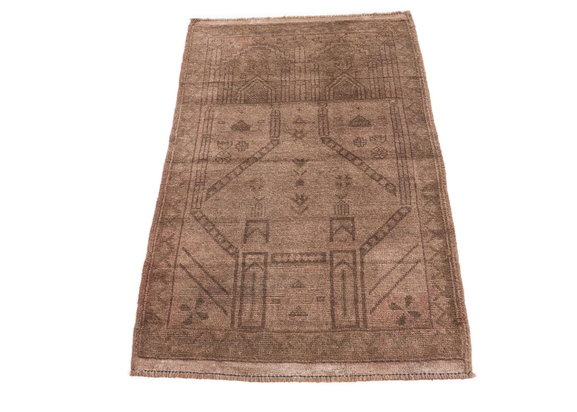 3' x 4' 7 Hand Knotted Ultra Vintage Persian Wool Rug