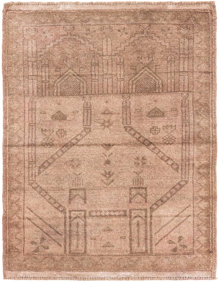 Detail image of 3' x 4' 7 Hand Knotted Ultra Vintage Persian Wool Rug