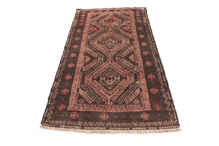 3' 6 x 6' Hand Knotted Ultra Vintage Persian Wool Rug