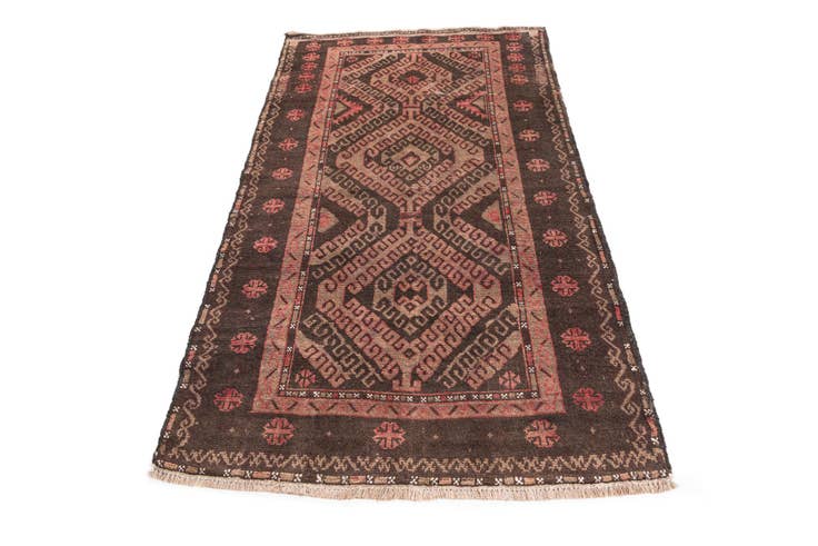 Detail image of 3' 6 x 6' Hand Knotted Ultra Vintage Persian Wool Rug