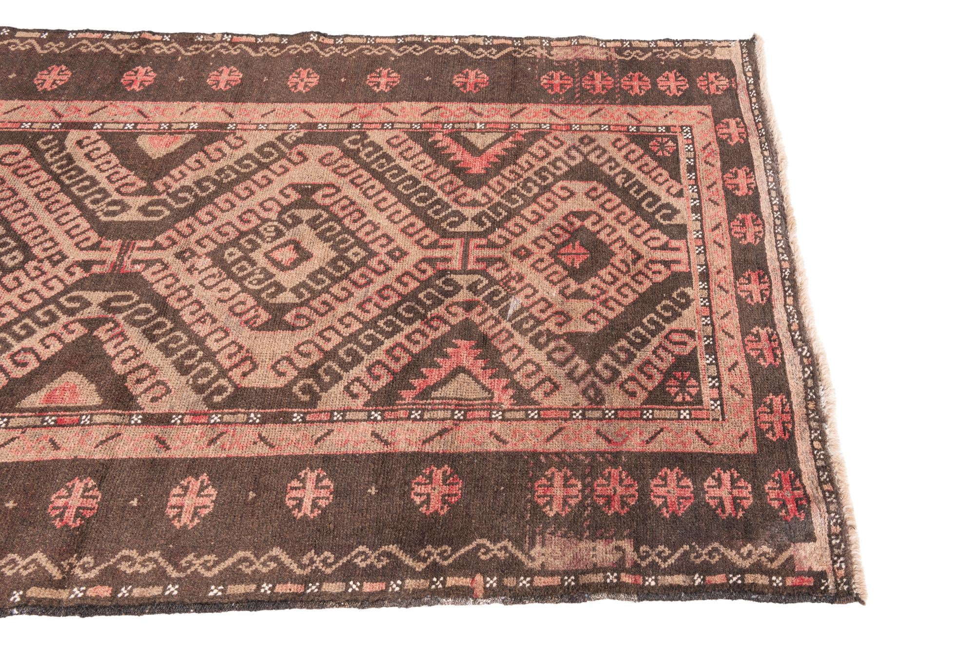 3' 6 x 6' Hand Knotted Ultra Vintage Persian Wool Rug