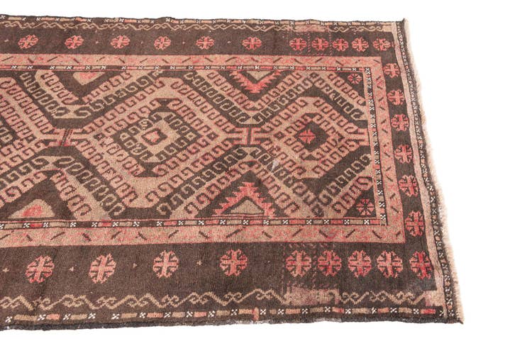Detail image of 3' 6 x 6' Hand Knotted Ultra Vintage Persian Wool Rug