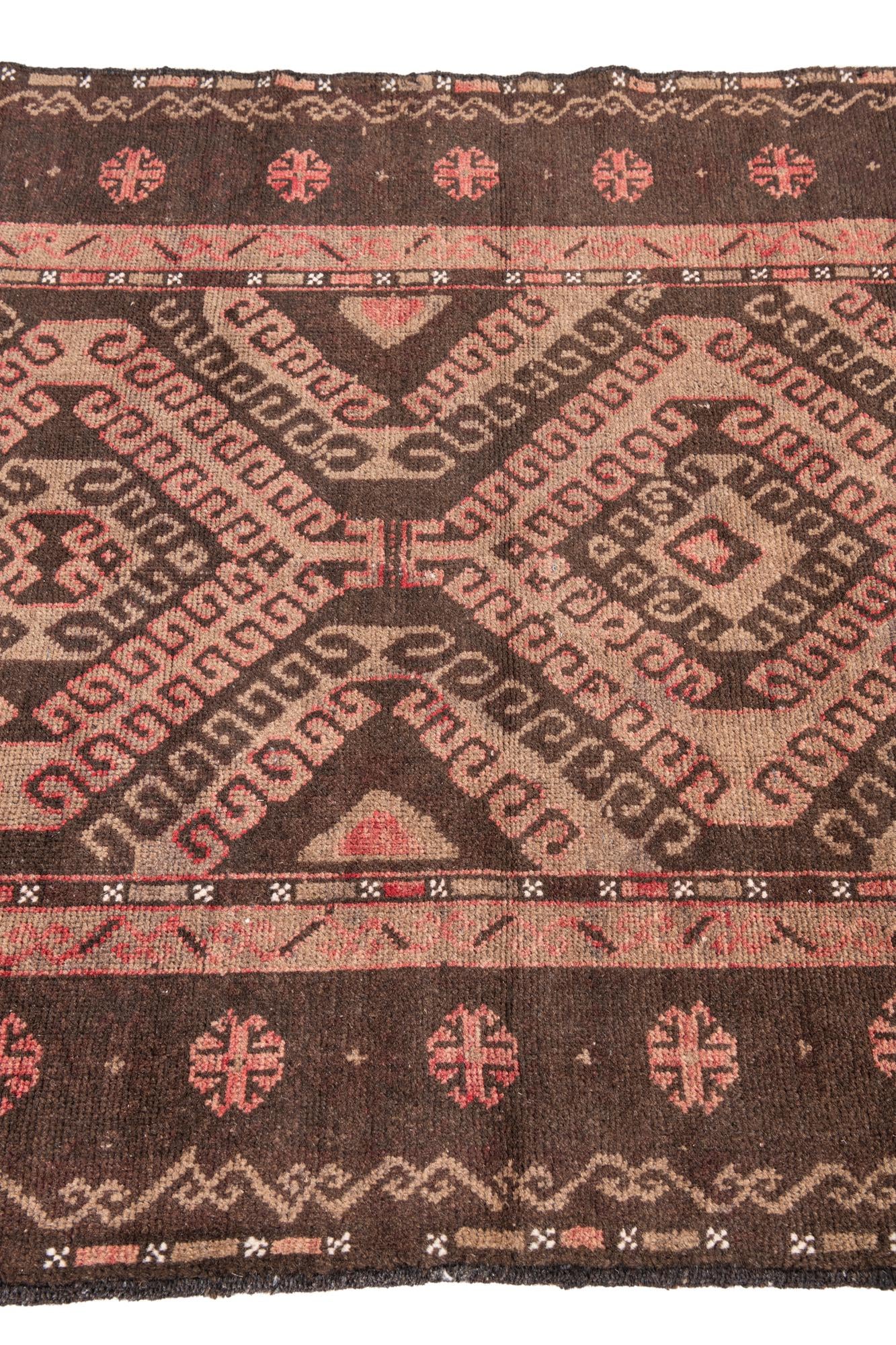 3' 6 x 6' Hand Knotted Ultra Vintage Persian Wool Rug