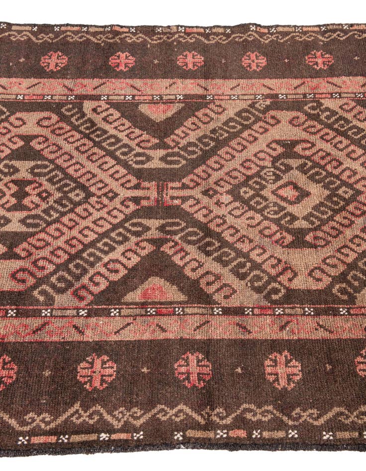 Detail image of 3' 6 x 6'  Hand Knotted Ultra Vintage Persian Wool Rug