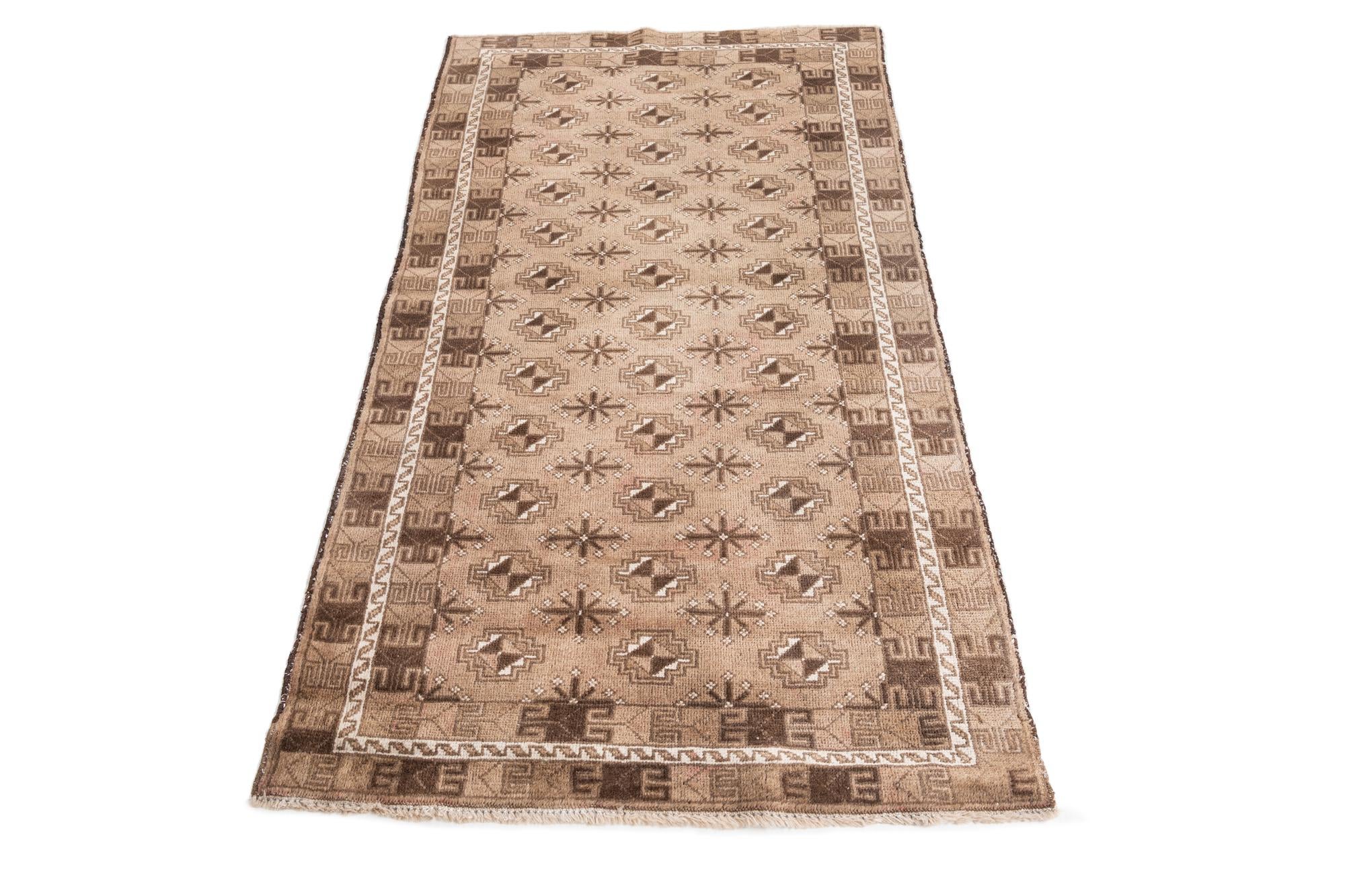 3' 3 x 6' Hand Knotted Ultra Vintage Persian Wool Rug
