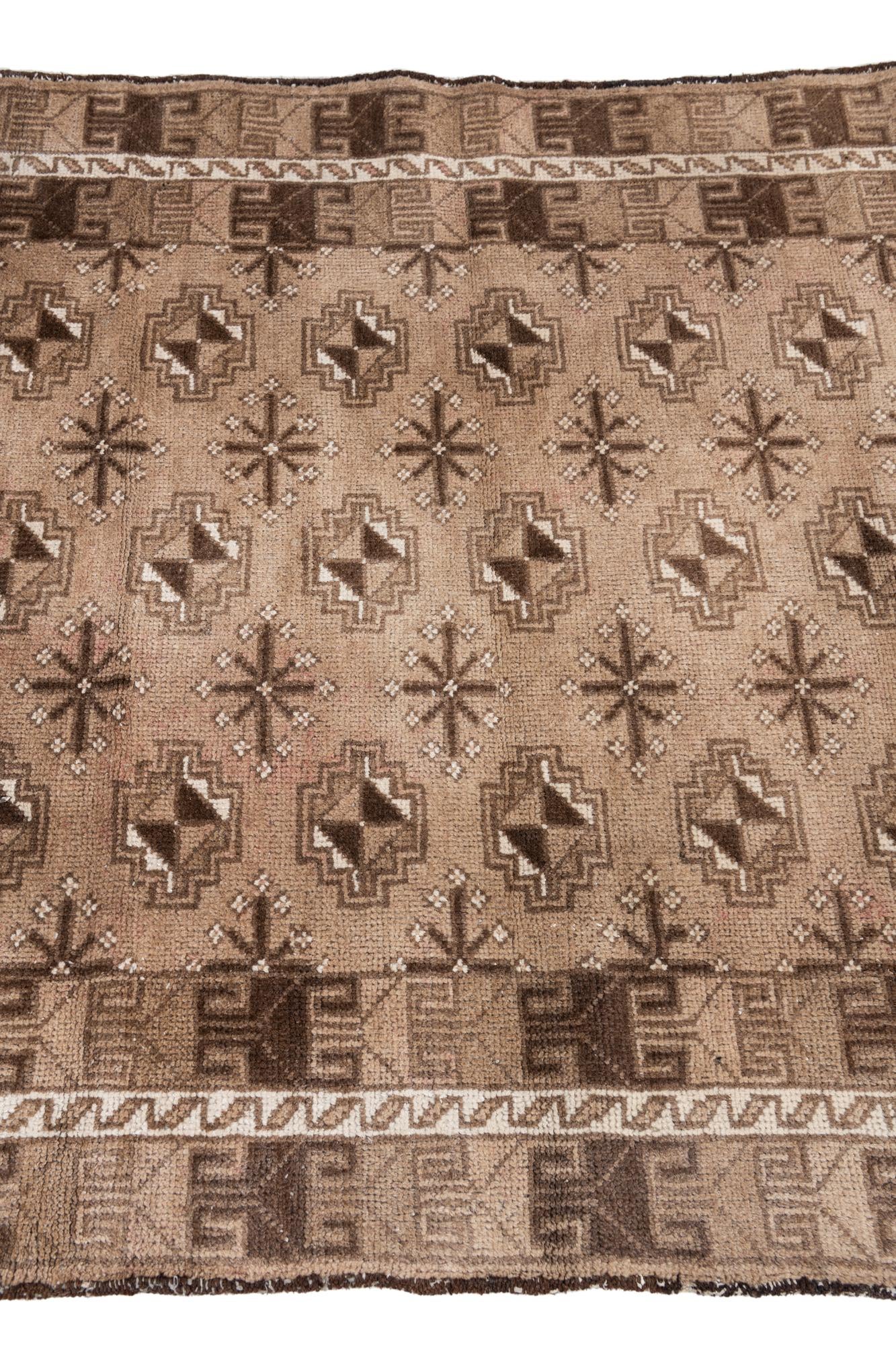 3' 3 x 6' Hand Knotted Ultra Vintage Persian Wool Rug