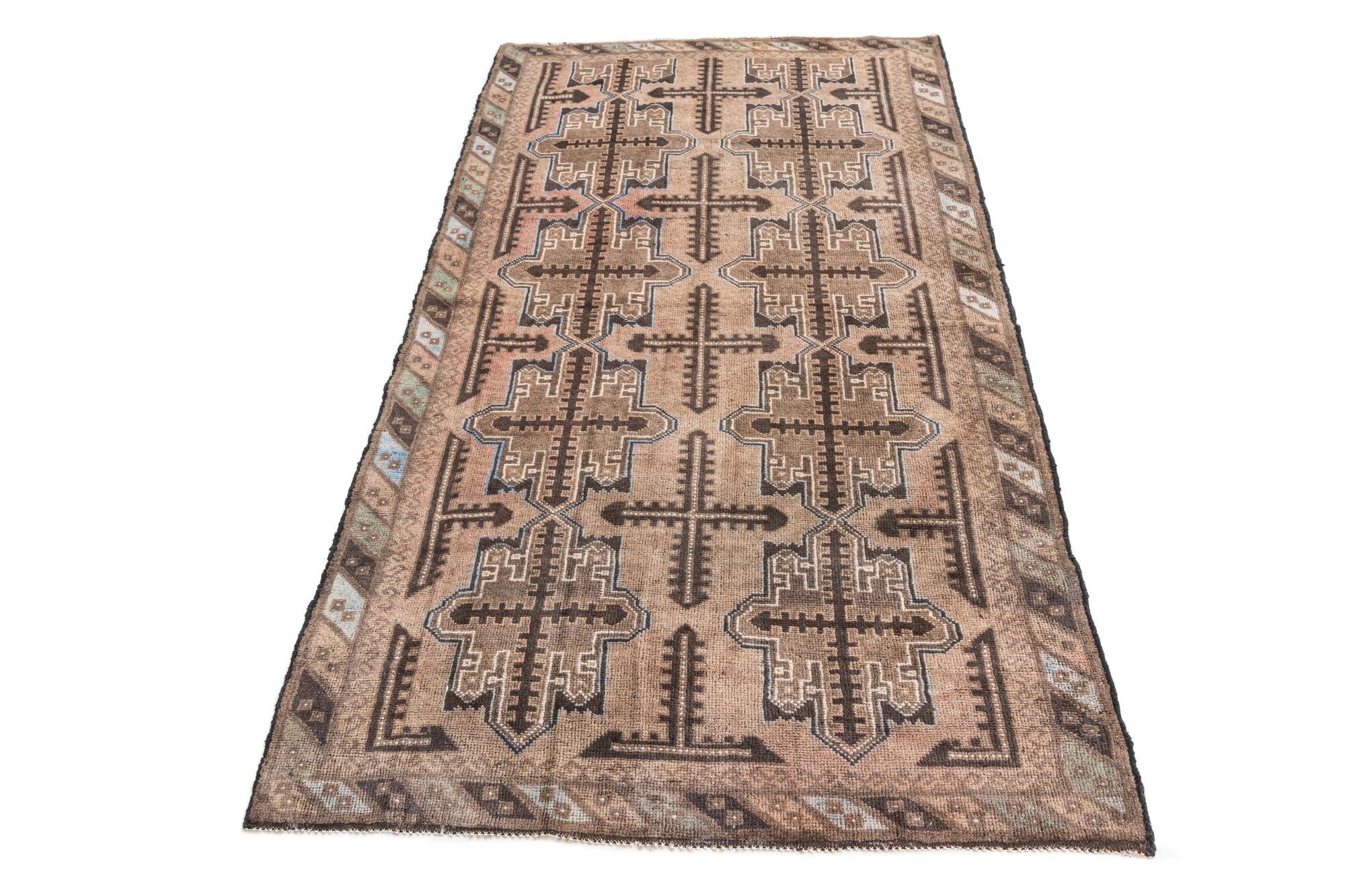 3' 6 x 6' 2 Hand Knotted Ultra Vintage Persian Wool Rug