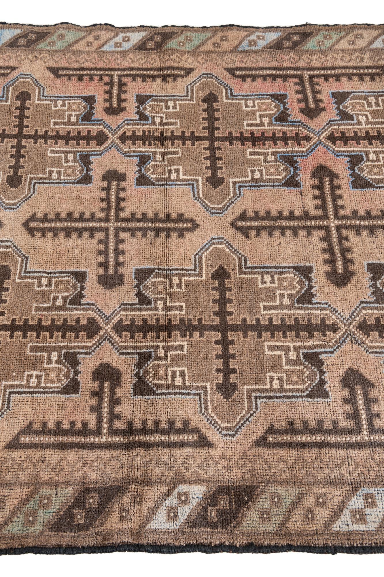 3' 6 x 6' 2 Hand Knotted Ultra Vintage Persian Wool Rug