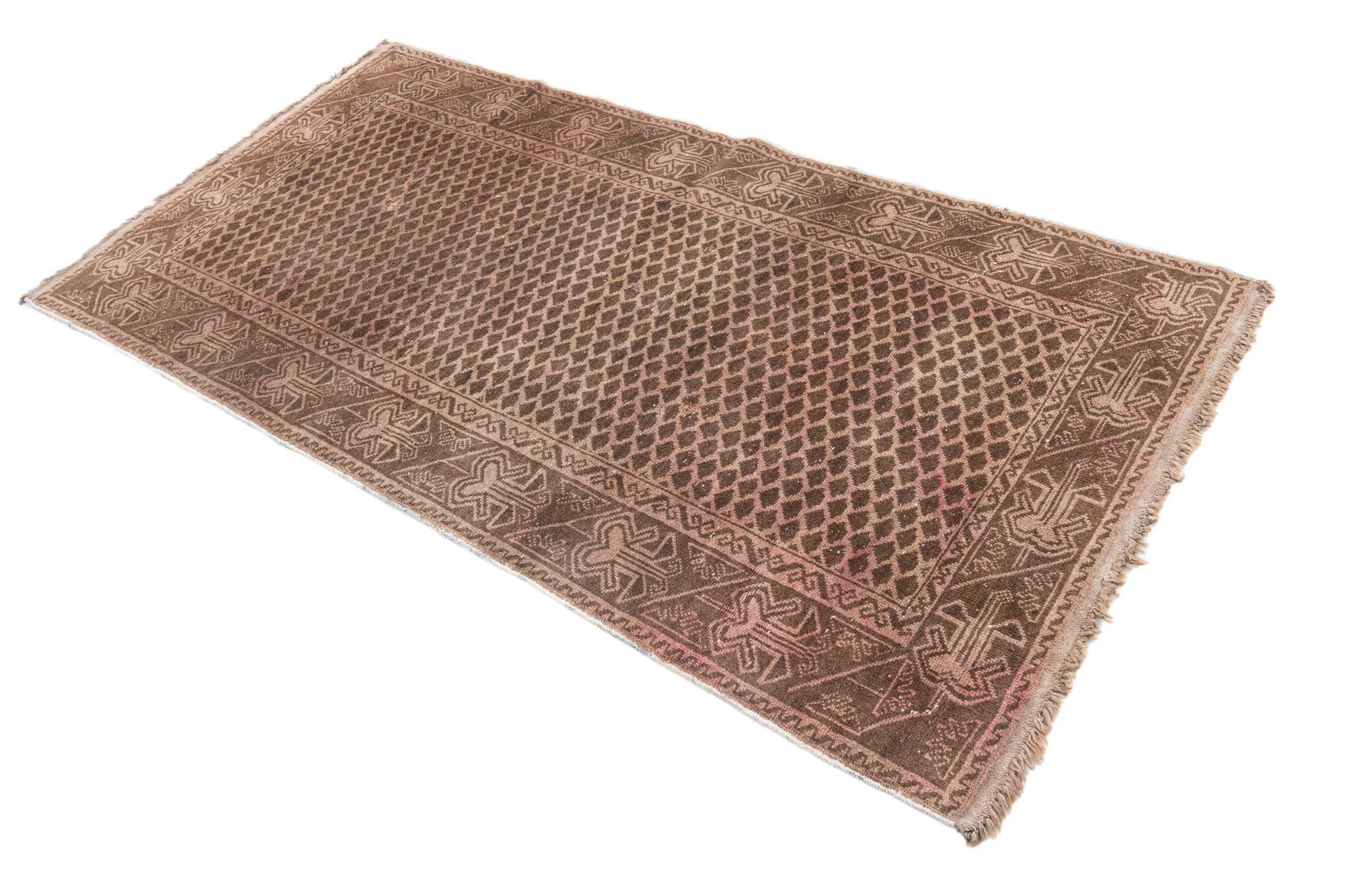 3' 4 x 6' 5 Hand Knotted Ultra Vintage Persian Wool Rug