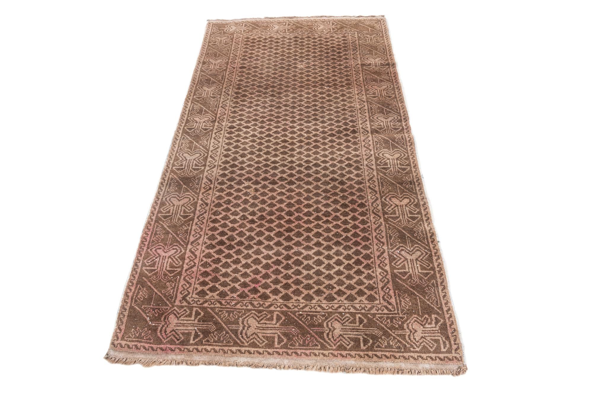 3' 4 x 6' 5 Hand Knotted Ultra Vintage Persian Wool Rug
