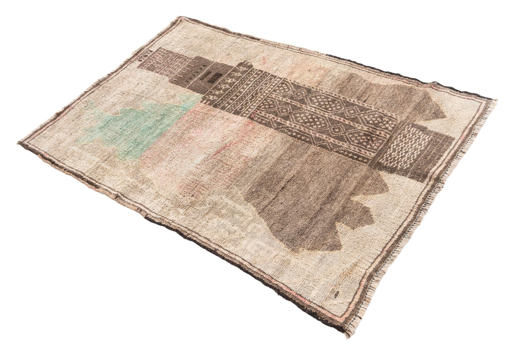 3' x 4' 6 Hand Knotted Ultra Vintage Persian Wool Rug