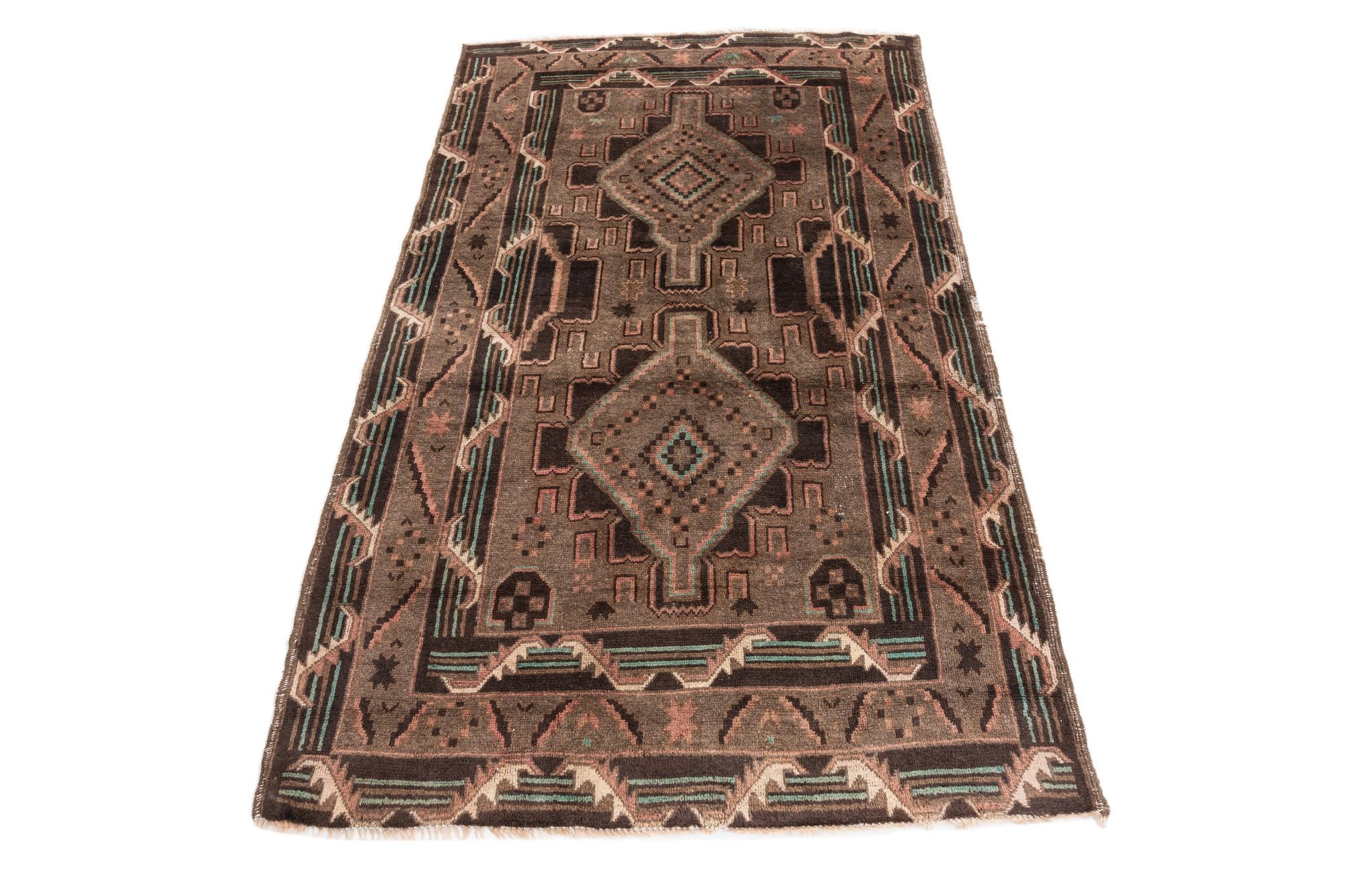3' 6 x 6' Hand Knotted Ultra Vintage Persian Wool Rug