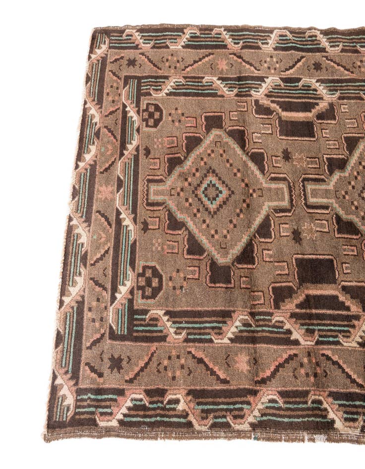 Detail image of 3' 6 x 6'  Hand Knotted Ultra Vintage Persian Wool Rug