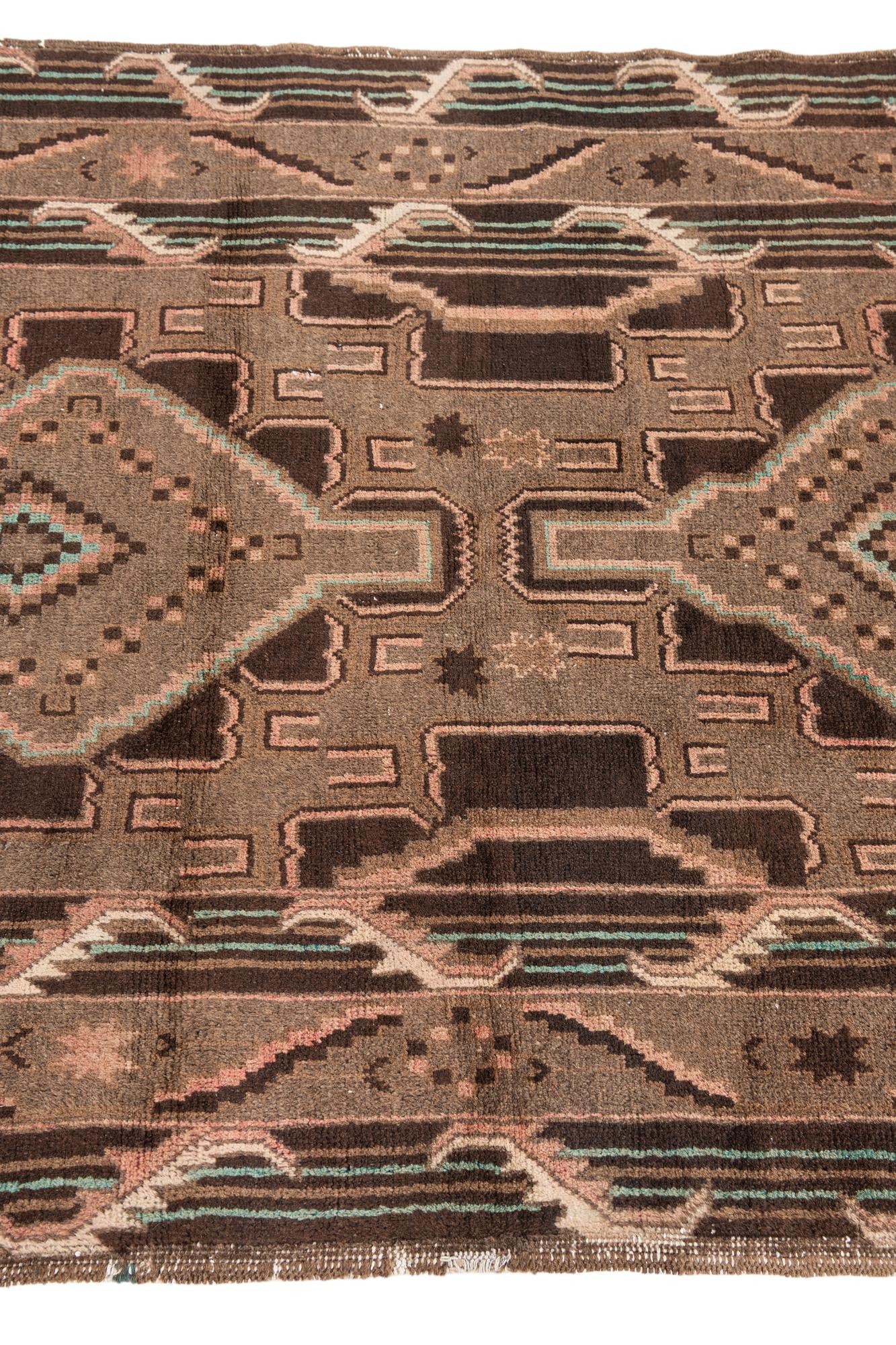 3' 6 x 6' Hand Knotted Ultra Vintage Persian Wool Rug