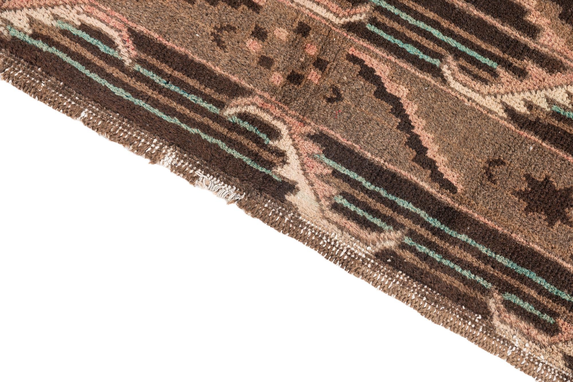 3' 6 x 6' Hand Knotted Ultra Vintage Persian Wool Rug