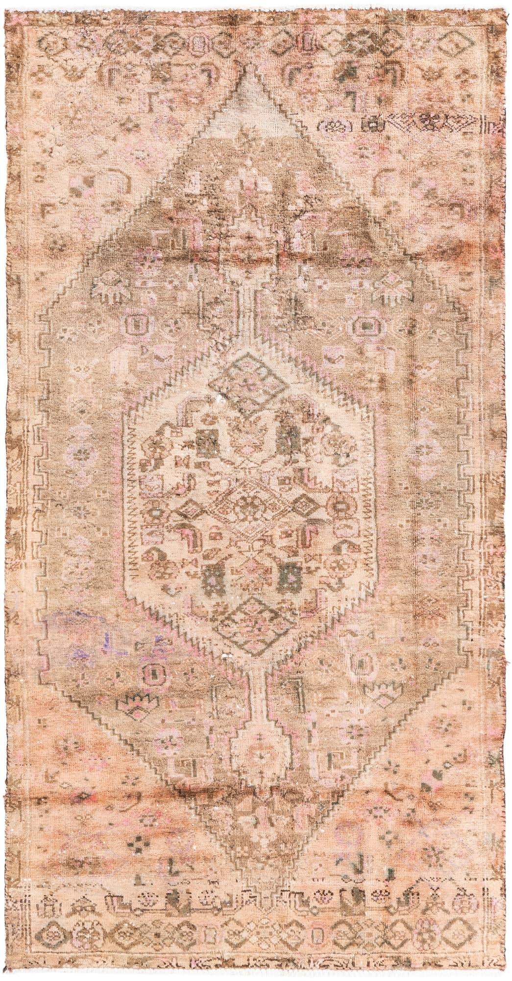 3' 10 x 7' 3 Hand Knotted Ultra Vintage Persian Wool Rug