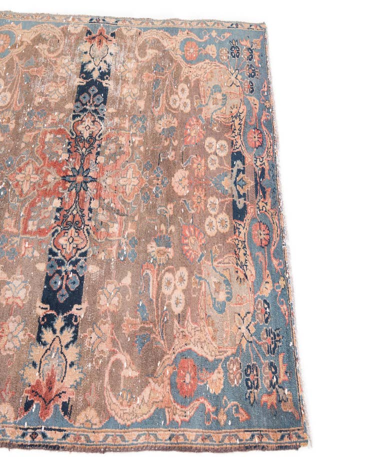 Detail image of 4' x 5' 6  Hand Knotted Ultra Vintage Persian Wool Rug