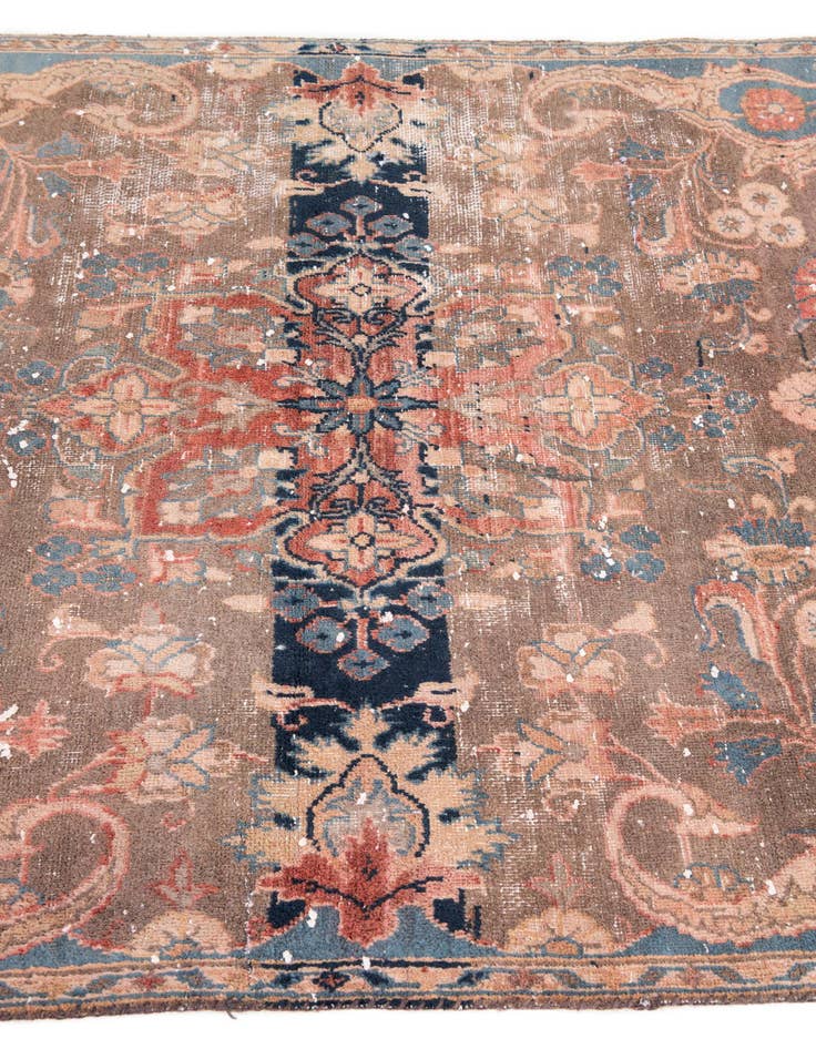 Detail image of 4' x 5' 6  Hand Knotted Ultra Vintage Persian Wool Rug