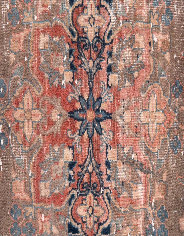 Detail image of 4' x 5' 6  Hand Knotted Ultra Vintage Persian Wool Rug