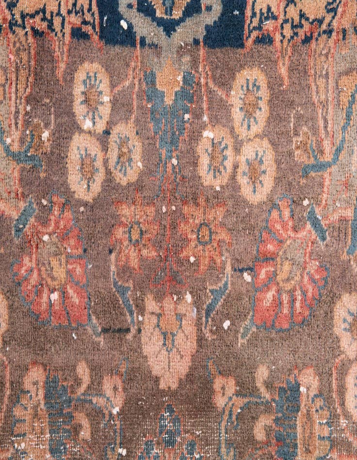 Detail image of 4' x 5' 6  Hand Knotted Ultra Vintage Persian Wool Rug