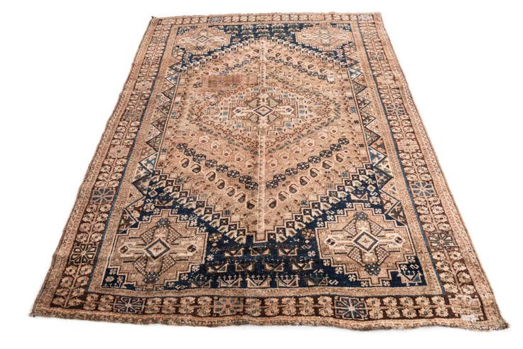 Detail image of 5' 10 x 7' 9 Hand Knotted Ultra Vintage Persian Wool Rug