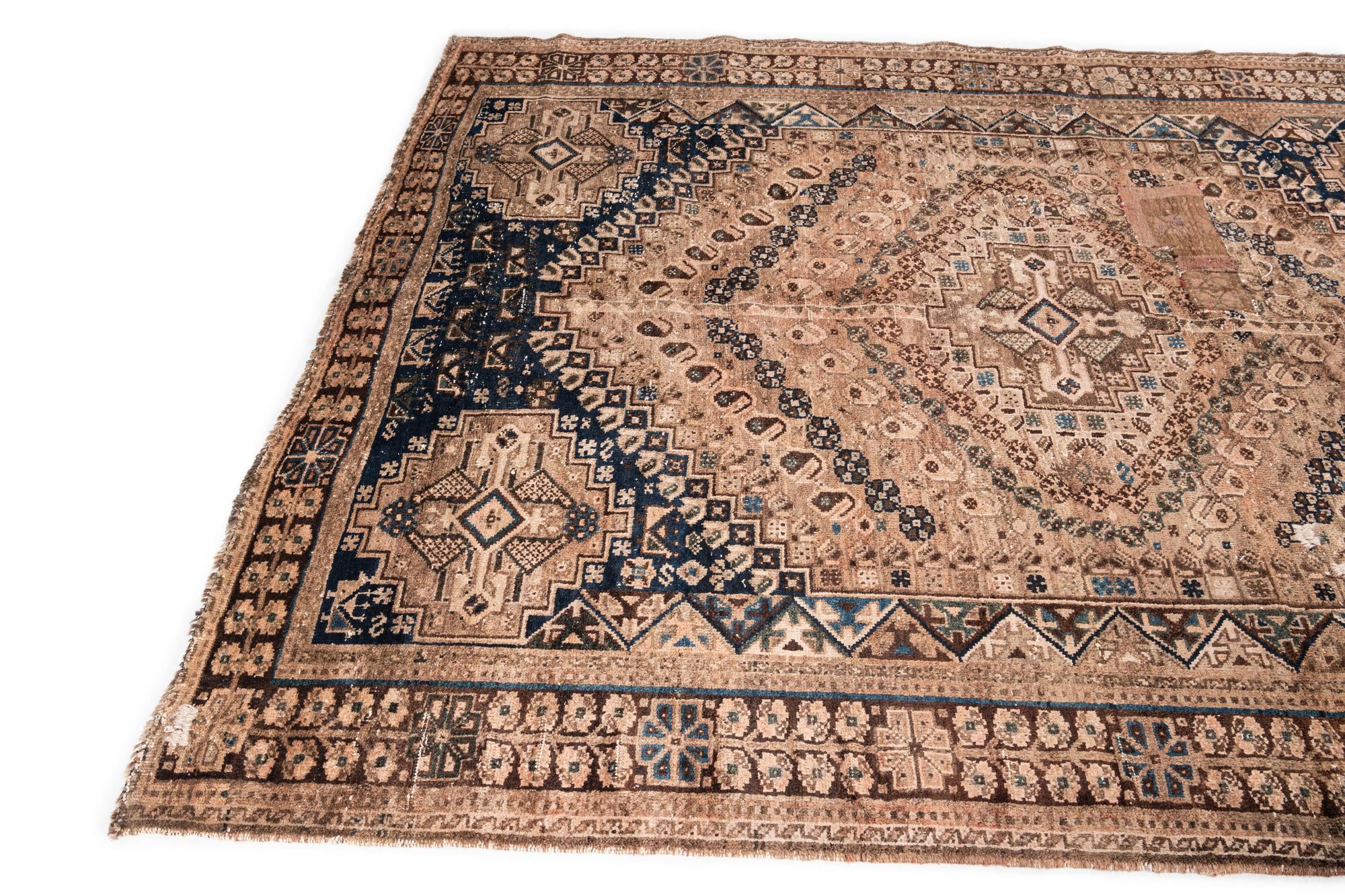 5' 10 x 7' 9 Hand Knotted Ultra Vintage Persian Wool Rug