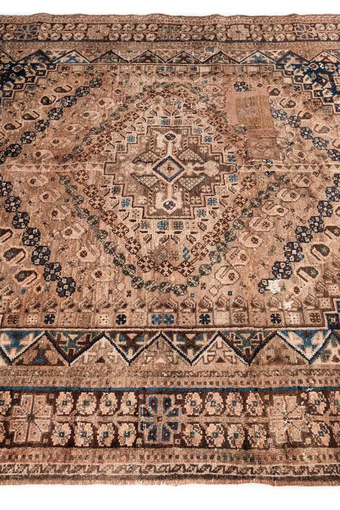 5' 10 x 7' 9 Hand Knotted Ultra Vintage Persian Wool Rug