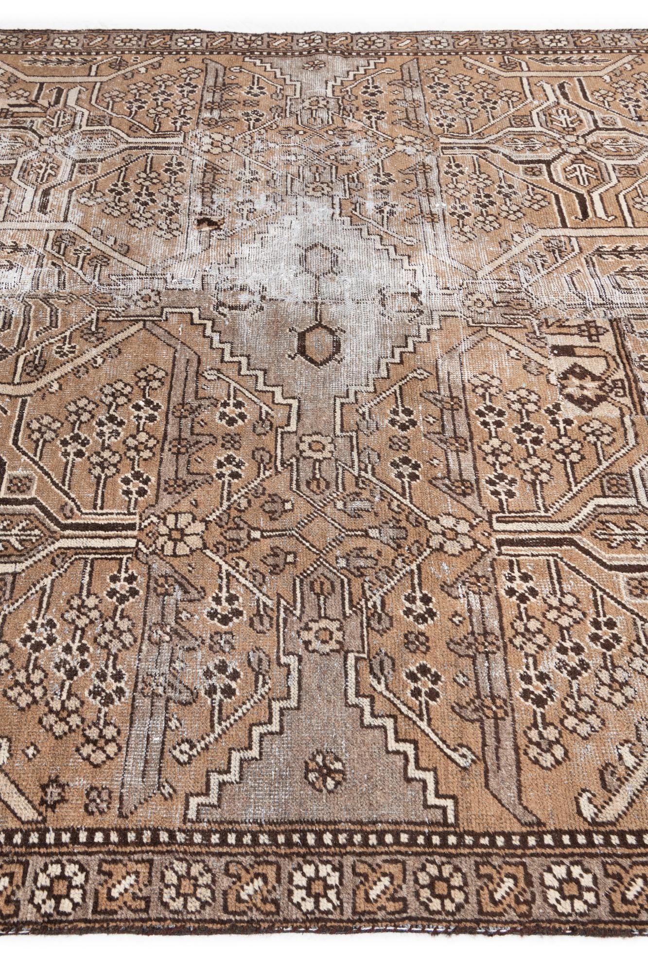 6' 6 x 9' 10 Hand Knotted Ultra Vintage Persian Wool Rug