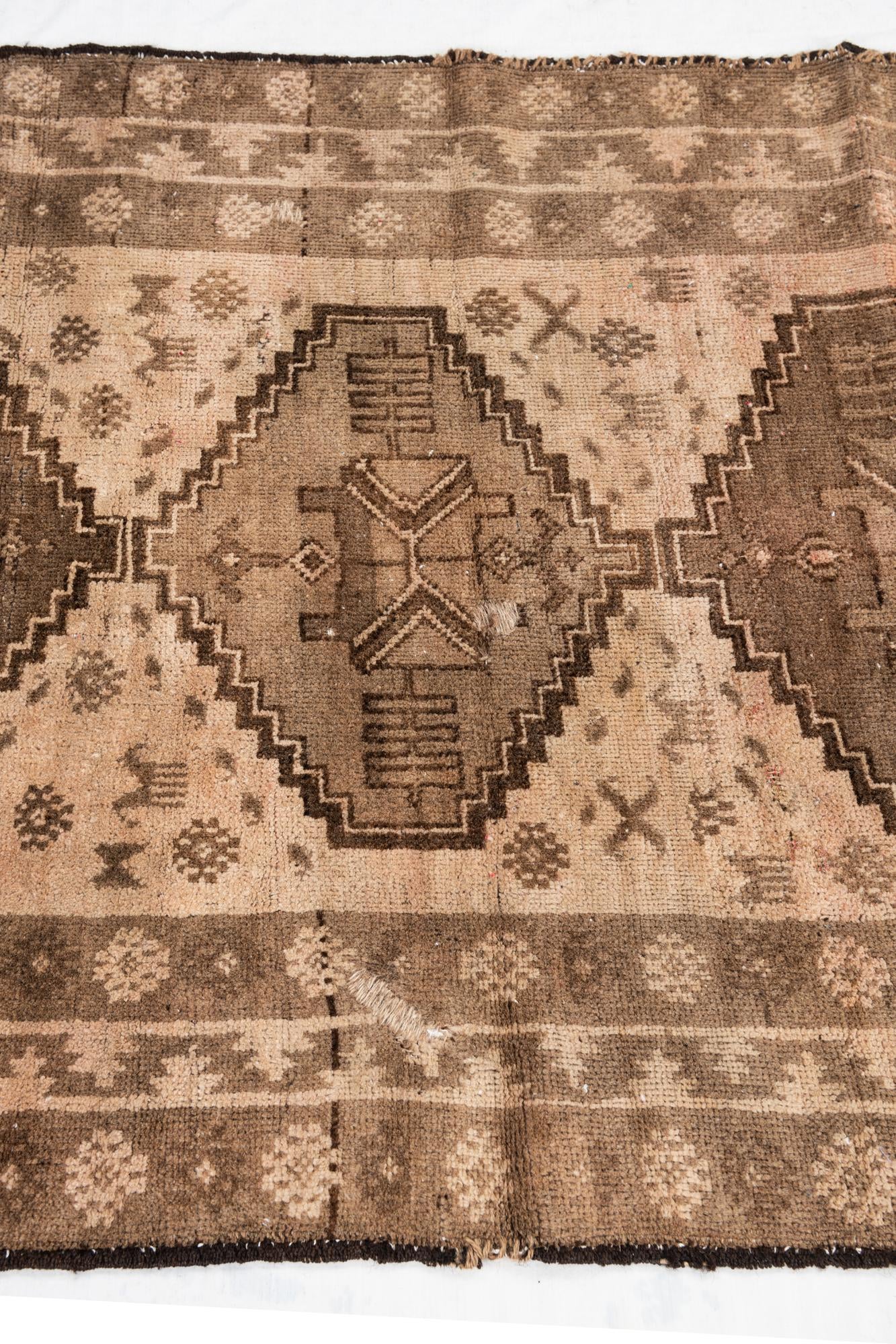 3' 1 x 4' 6 Hand Knotted Ultra Vintage Persian Wool Rug