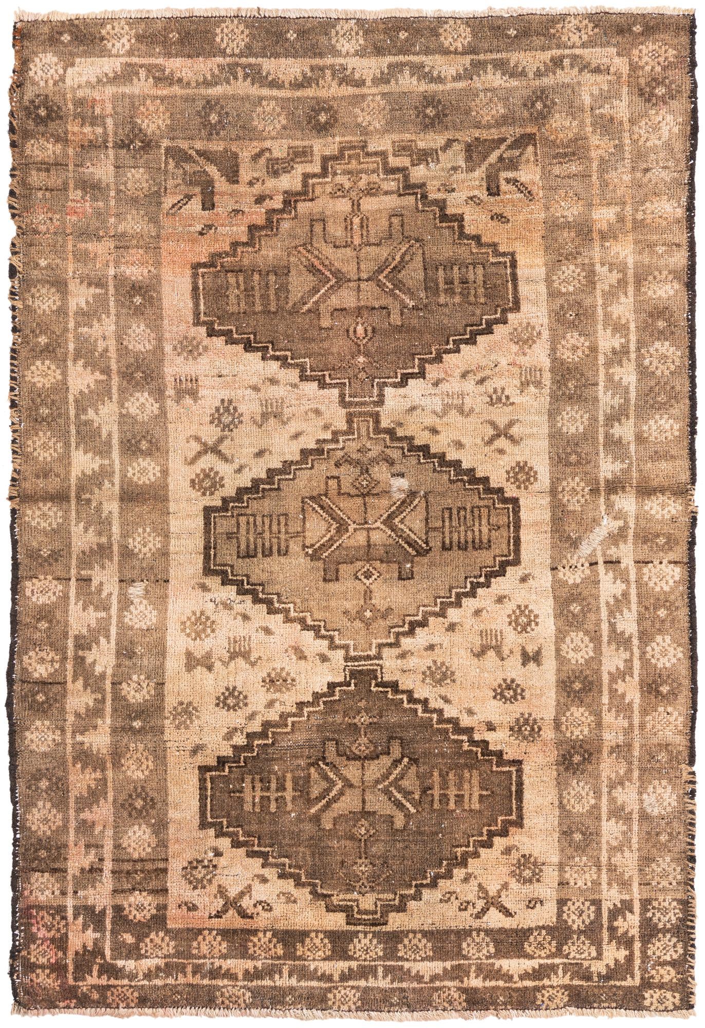 3' 1 x 4' 6 Hand Knotted Ultra Vintage Persian Wool Rug