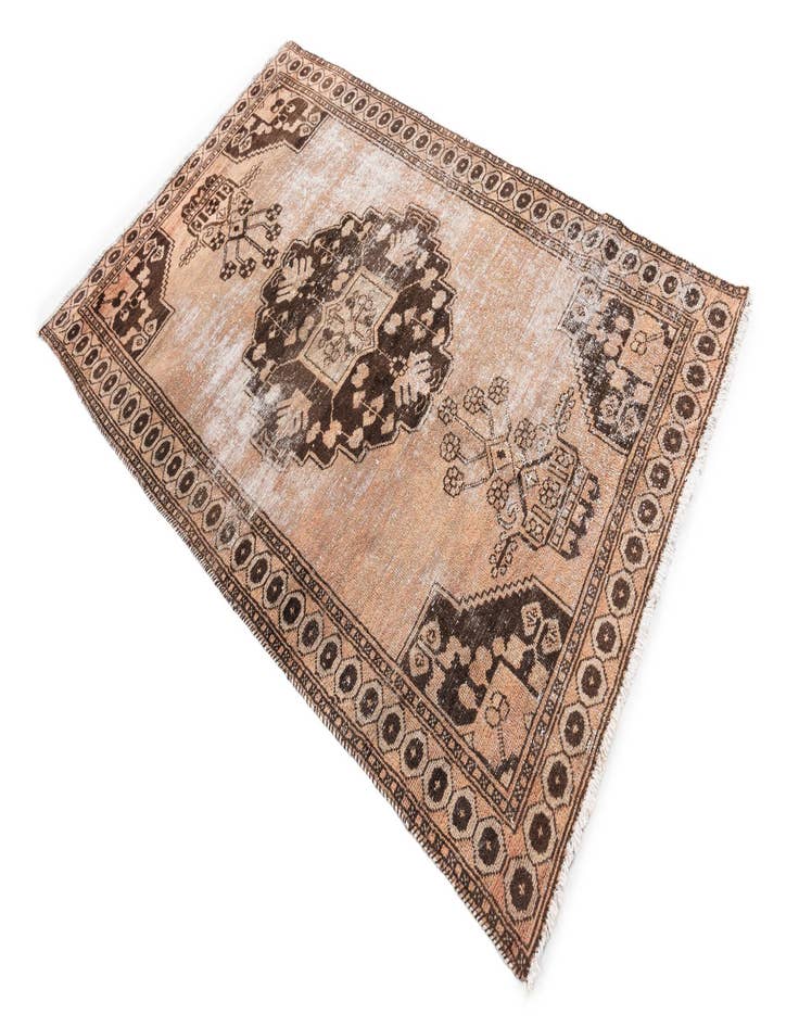 Detail image of 4' 2 x 6' 7  Hand Knotted Ultra Vintage Persian Wool Rug