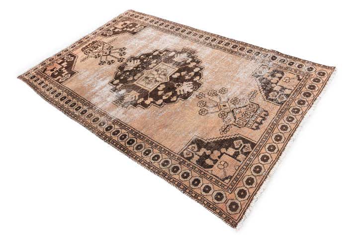 4' 2 x 6' 7 Hand Knotted Ultra Vintage Persian Wool Rug