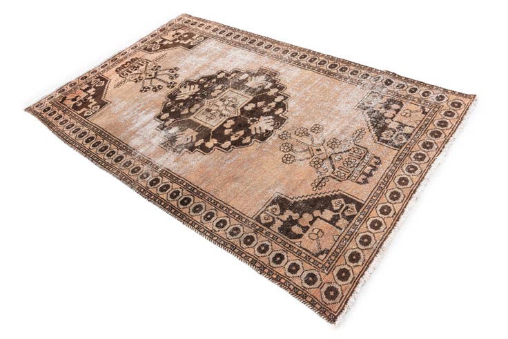 Detail image of 4' 2 x 6' 7 Hand Knotted Ultra Vintage Persian Wool Rug