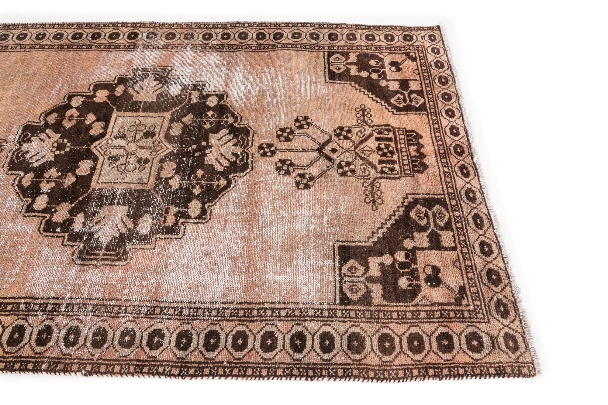 4' 2 x 6' 7 Hand Knotted Ultra Vintage Persian Wool Rug