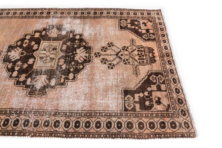 Detail image of 4' 2 x 6' 7 Hand Knotted Ultra Vintage Persian Wool Rug