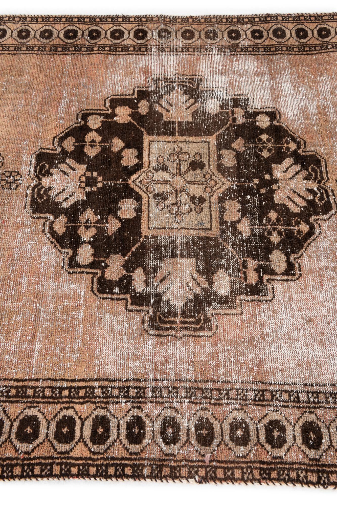 4' 2 x 6' 7 Hand Knotted Ultra Vintage Persian Wool Rug