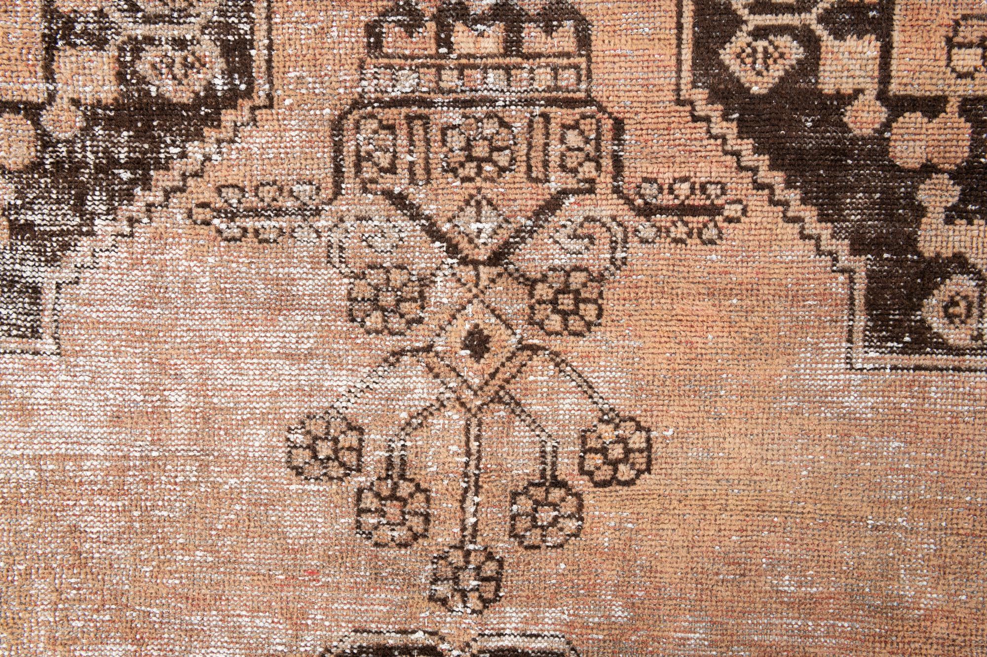 4' 2 x 6' 7 Hand Knotted Ultra Vintage Persian Wool Rug