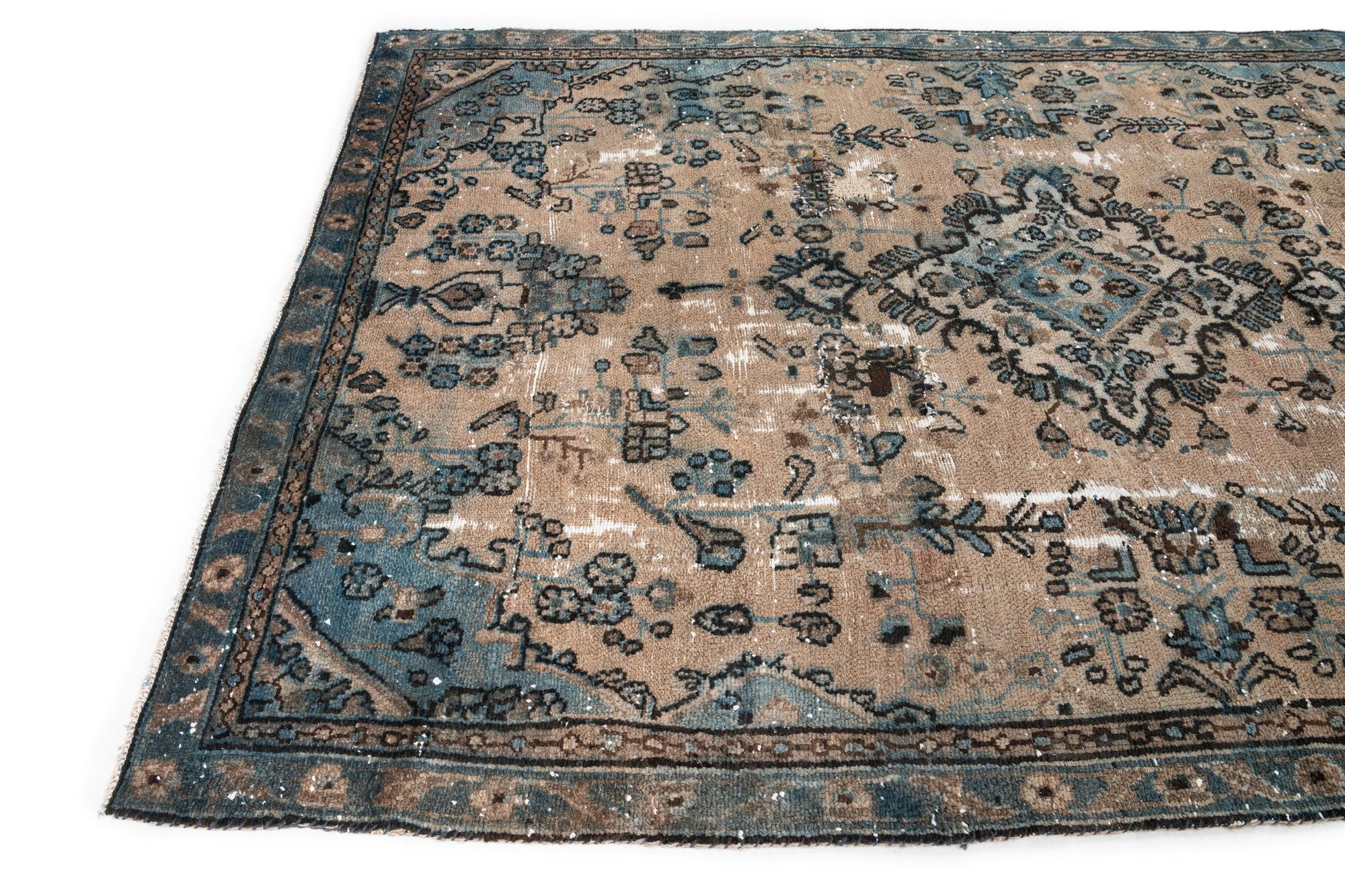 5' 3 x 8' 6 Hand Knotted Ultra Vintage Persian Wool Rug