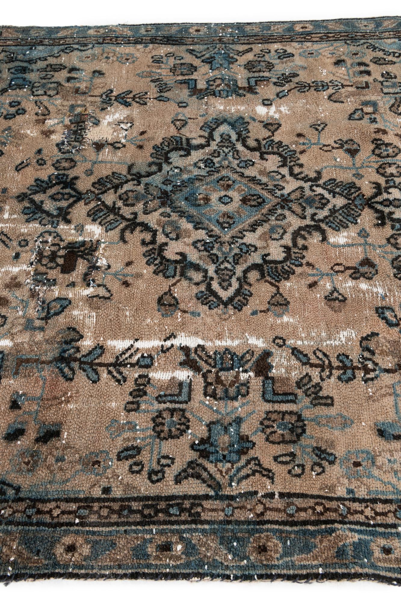 5' 3 x 8' 6 Hand Knotted Ultra Vintage Persian Wool Rug