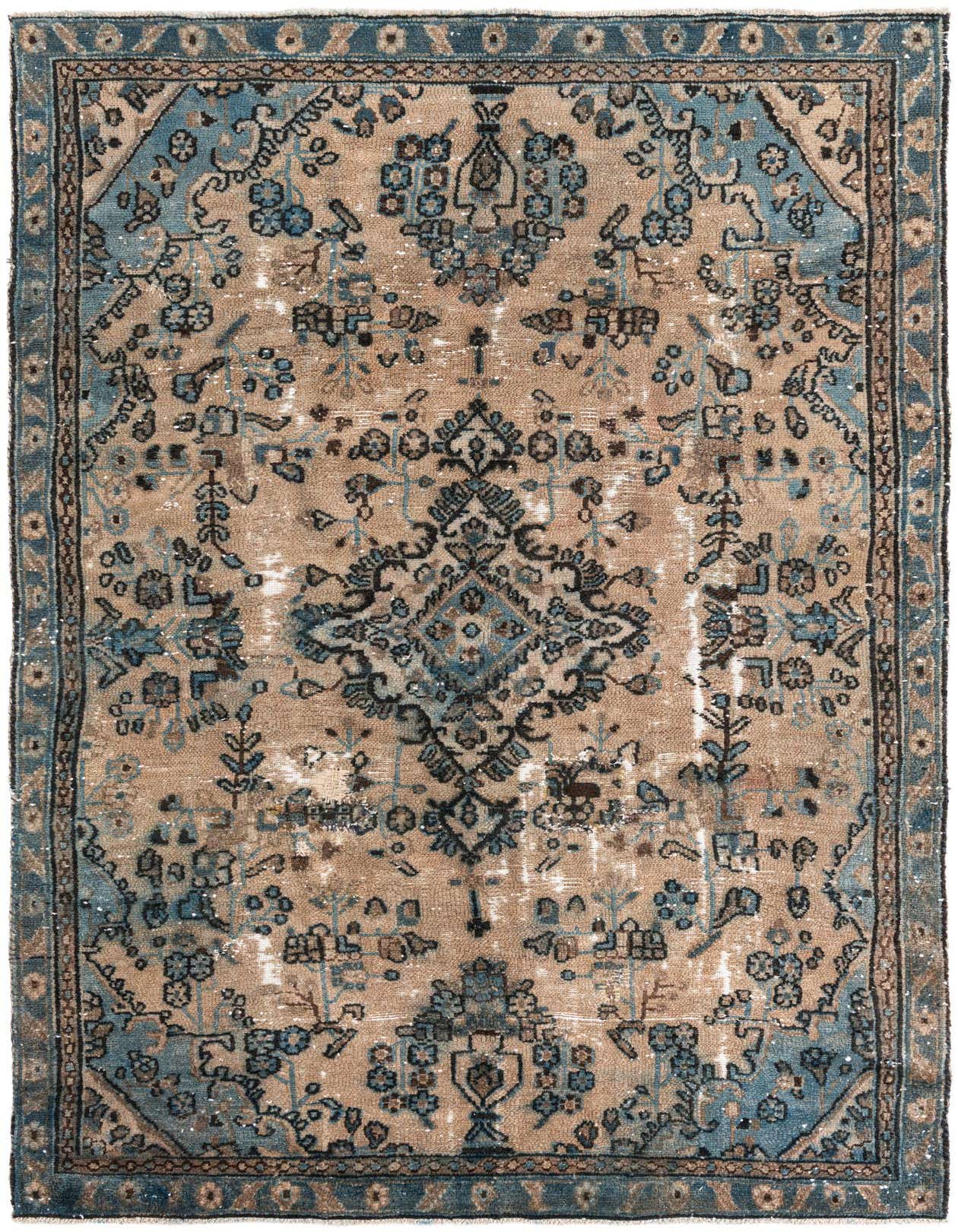 Primary image 5' 3 x 8' 6  Hand Knotted Ultra Vintage Persian Wool Rug