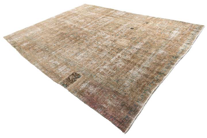 9' 5 x 12' 5 Hand Knotted Ultra Vintage Persian Wool Rug