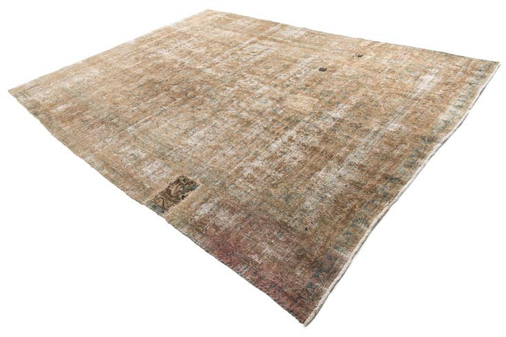 Detail image of 9' 5 x 12' 5 Hand Knotted Ultra Vintage Persian Wool Rug