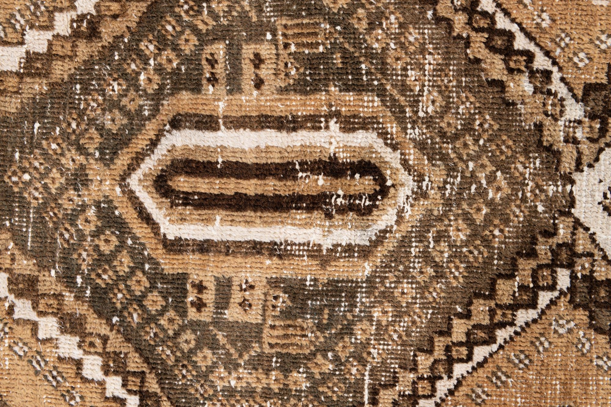 3' 8 x 6' 2 Hand Knotted Ultra Vintage Persian Wool Rug