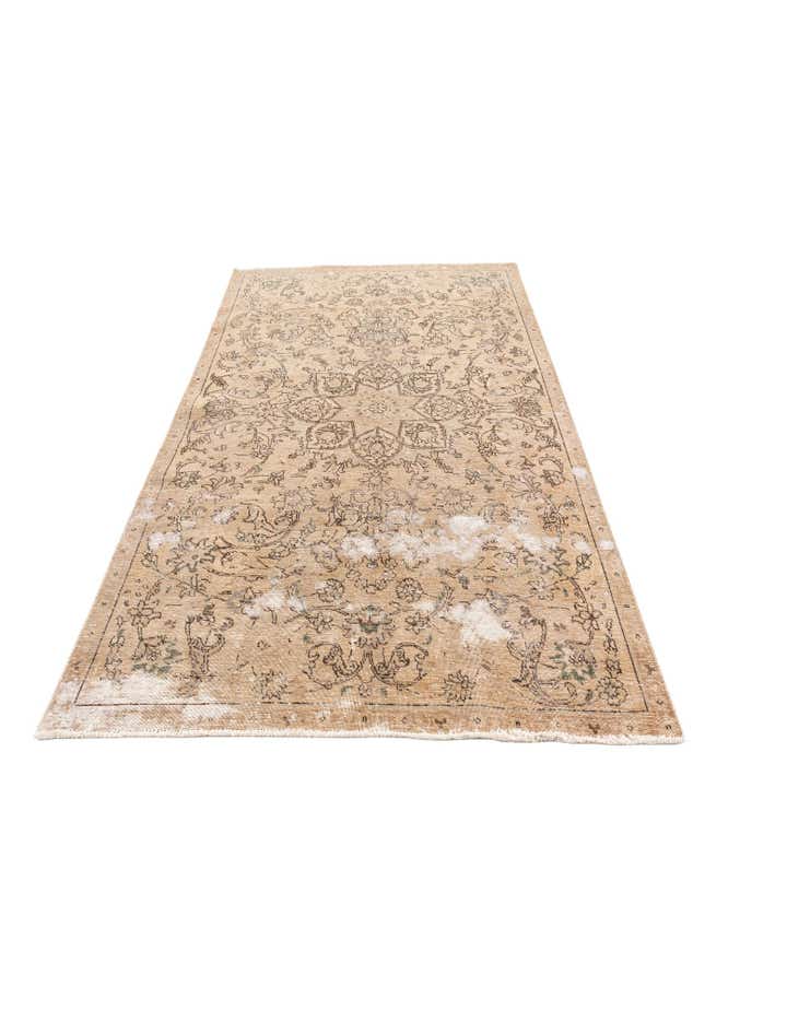 4' 9 x 8' Hand Knotted Ultra Vintage Persian Wool Rug