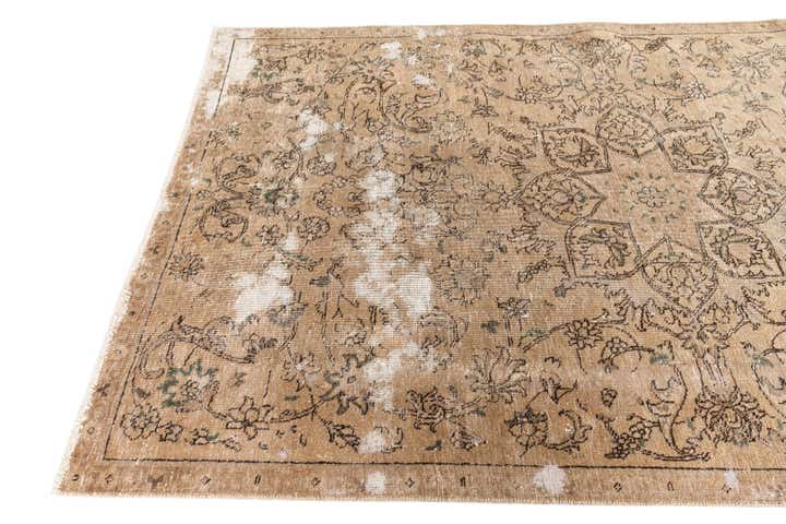 4' 9 x 8' Hand Knotted Ultra Vintage Persian Wool Rug
